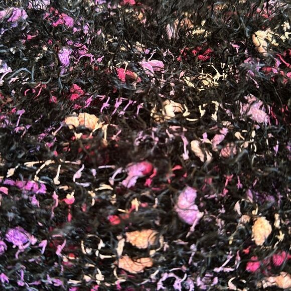 Space Age purple, pink, magenta & black fuzzy polyester scarf - Picture 6 of 6